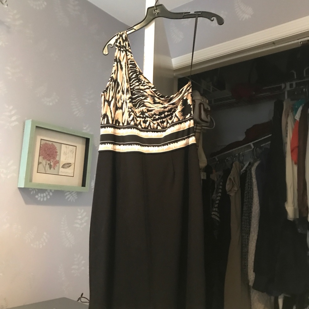 BCBG one shoulder dress.